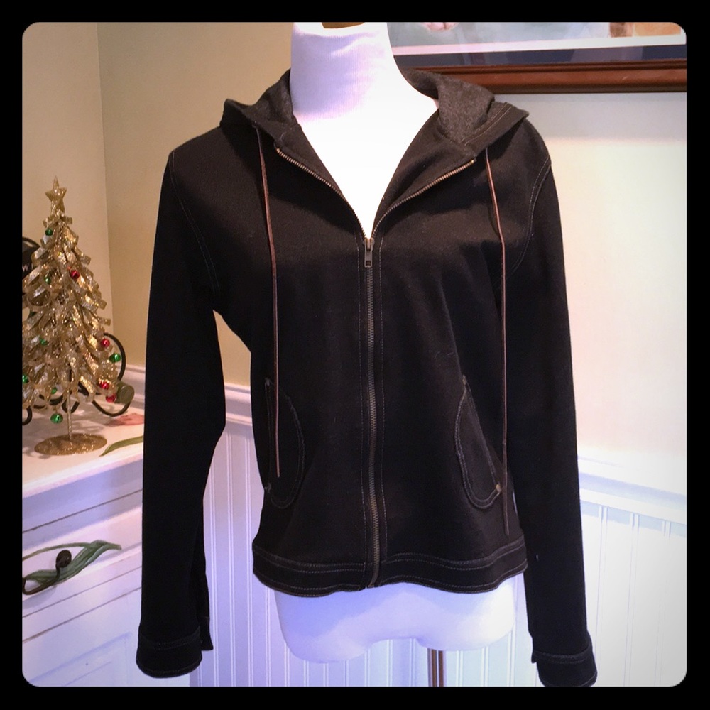 Hooded Zip Up Quality  Knit Jacket